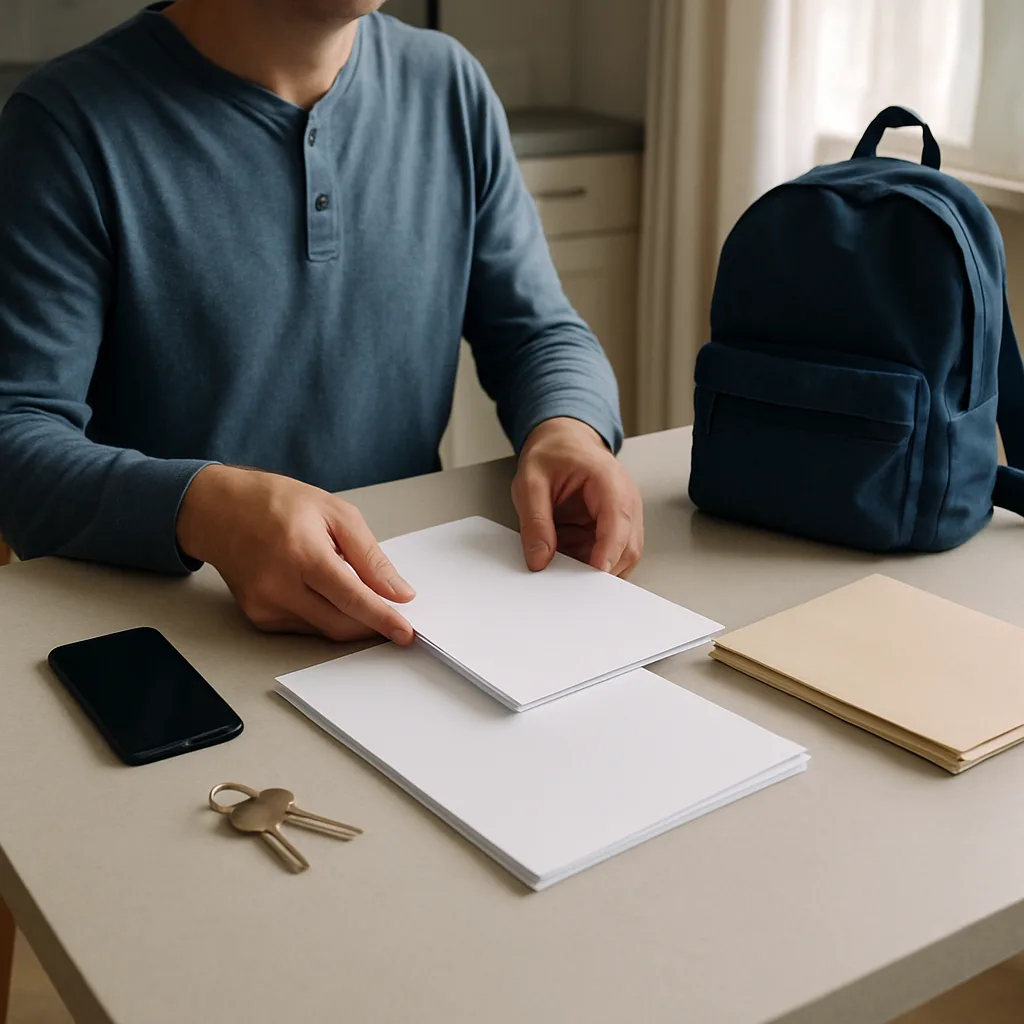 Organizing evidence and safety information for an emergency custody request