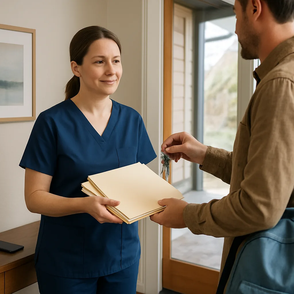 Utah backup caregiver plan with organized emergency documents and household access