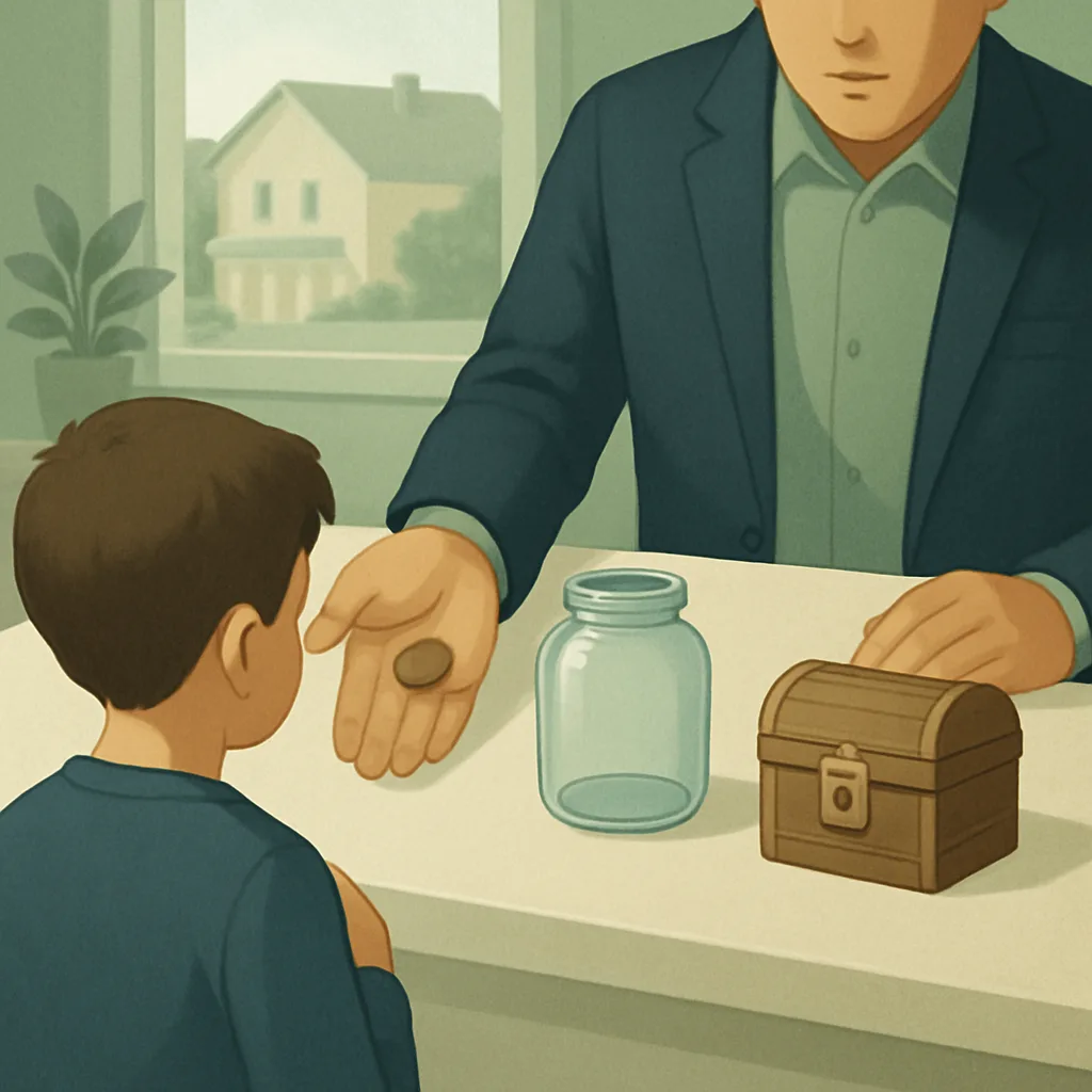 Visual comparison of direct inheritance, custodial savings, and trust planning for a Utah child