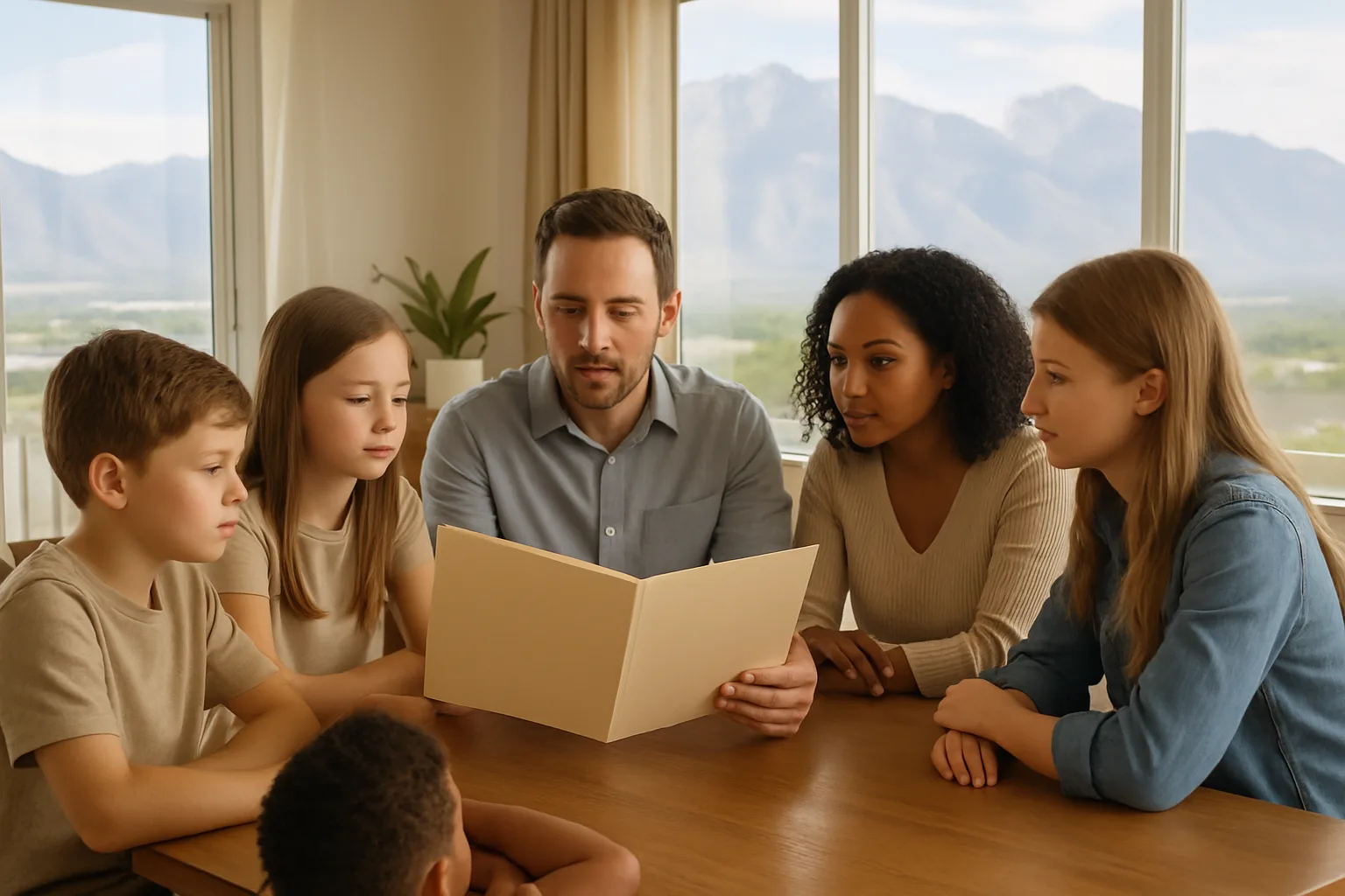 Blended family estate planning in Utah discussed at home near Salt Lake City