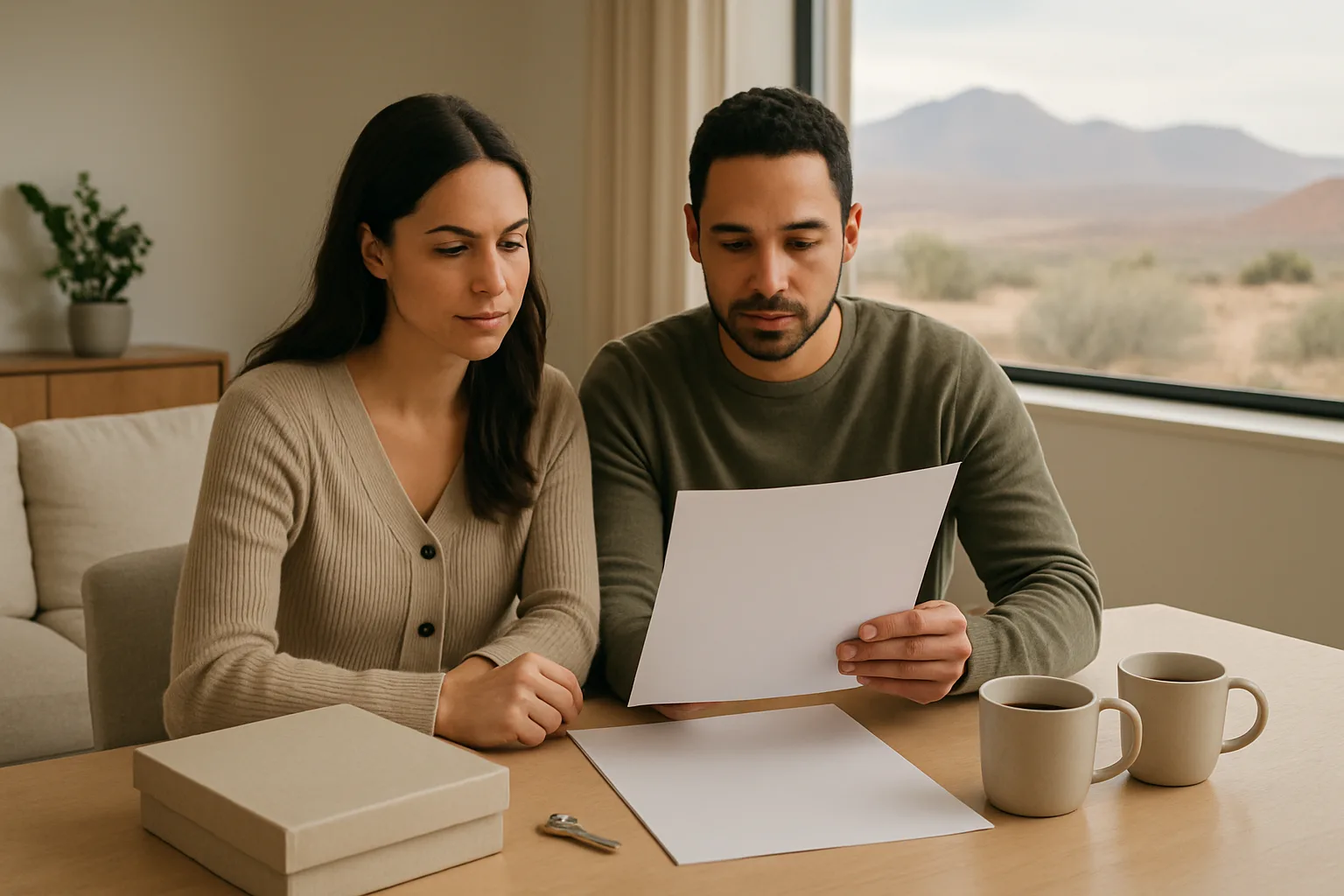 Unmarried couple discussing estate planning for unmarried couples in Utah at home