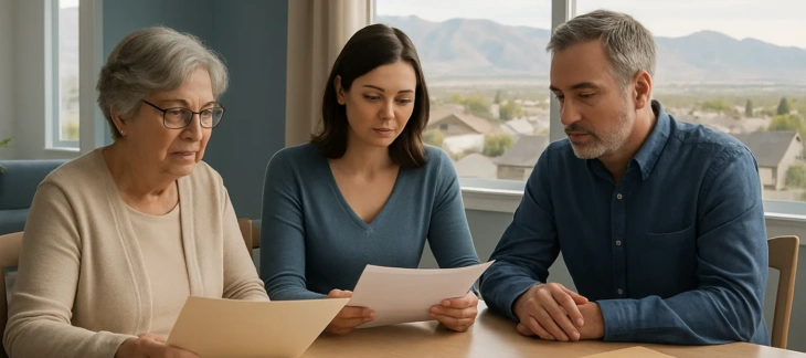 Utah small estate affidavit documents organized in a Salt Lake Valley home