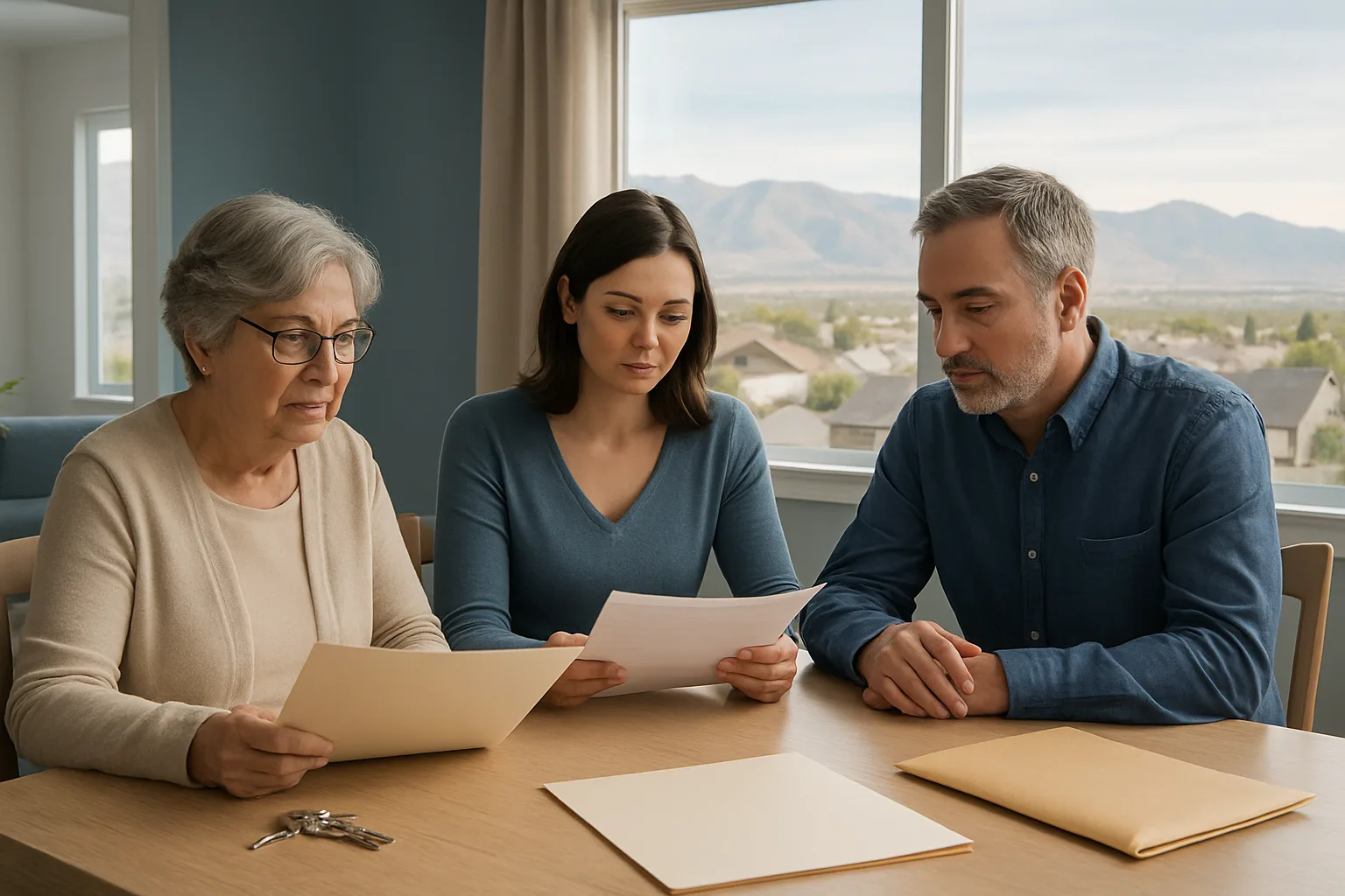 Utah small estate affidavit documents organized in a Salt Lake Valley home