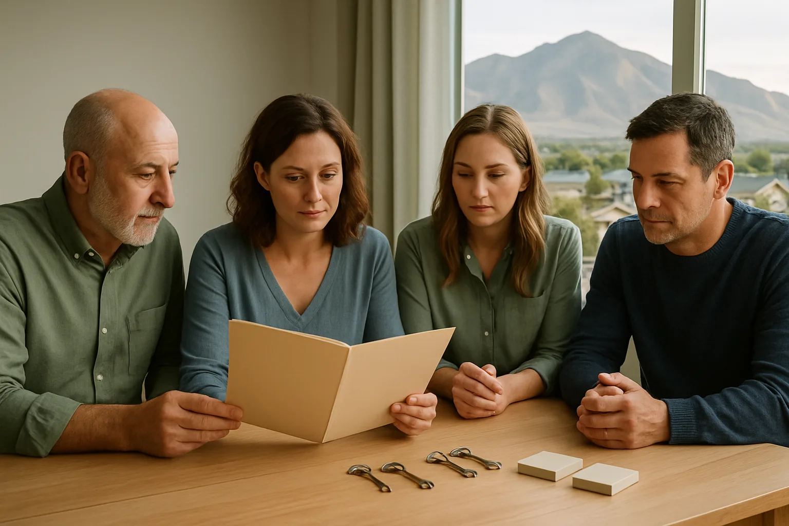Family reviewing executor and trustee choices in Utah estate planning