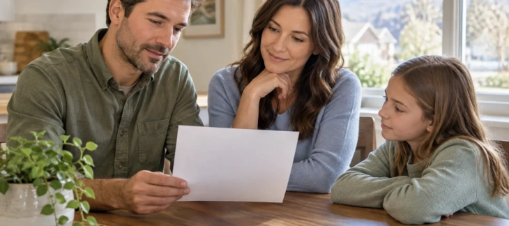 Utah estate planning for minor children: parents discussing a child’s future inheritance