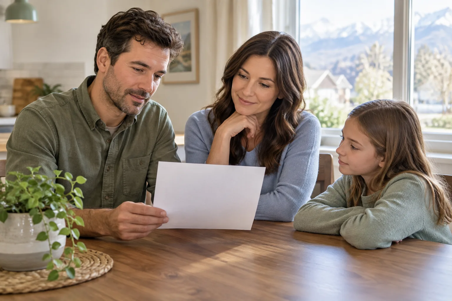 Utah estate planning for minor children: parents discussing a child’s future inheritance